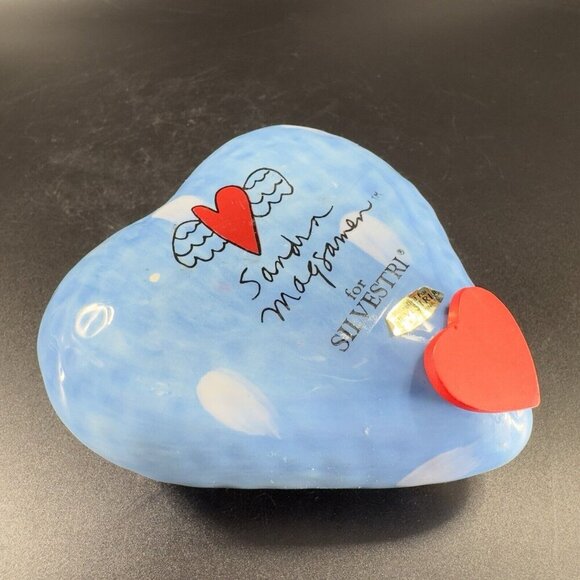 Sandra Magsamen for Silvestri Ceramic Heart Rattle I Love You Figure Decor VTG - Picture 10 of 14